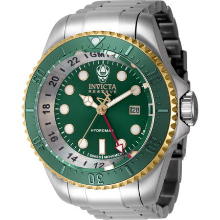 Invicta Men's Watch - Reserve Hydromax Quartz Green Dial Steel Bracelet | 45475 ,