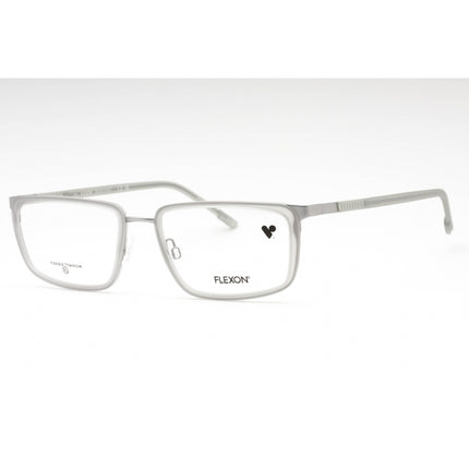 Flexon Men's Eyeglasses - Matte Grey/Silver Metal Full Rim Frame | FLEXON E1138 044 ,