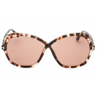 Tom Ford Women's Sunglasses - Coloured Havana Butterfly Frame Violet Lens | FT1013 55Y ,