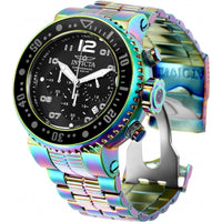 Invicta Men's Watch - Pro Diver Quartz Chrono Black Dial Iridescent Bracelet | 25078 ,