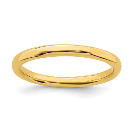 Sterling Silver Stackable Expressions Gold-plated Polished Ring | QSK230 ,
