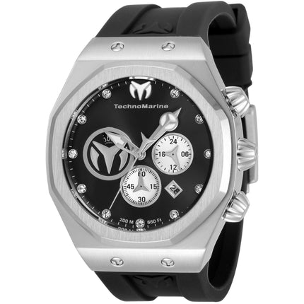 Technomarine Men's Watch - Reef Sun Quartz Silver Tone and Black Dial | TM-520000 ,