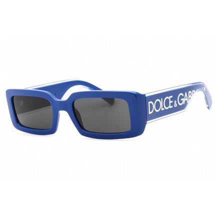 Dolce & Gabbana Women's Sunglasses - Rectangular Frame Dark Grey Lens | 0DG6187 309487 ,