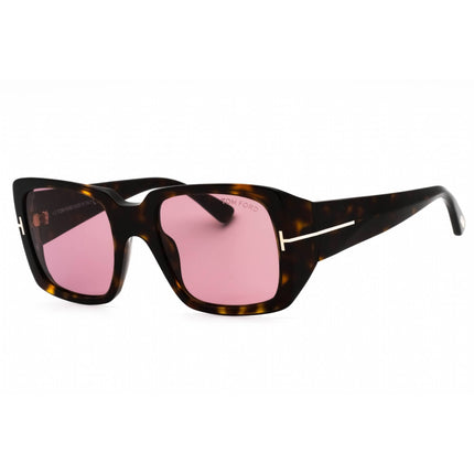Tom Ford Women's Sunglasses - Dark Havana Plastic Square Full Rim Frame | FT1035 52Y ,
