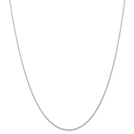 14k White Gold .7 mm Carded Cable Rope Chain | 7RW ,