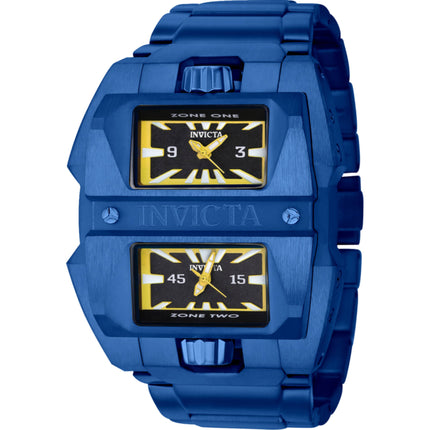 Invicta Men's Watch - Akula Dual Time Black Dial Blue Steel Bracelet Quartz | 41710 ,
