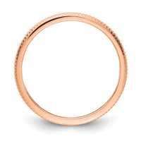 10K Rose Gold 1.2mm Bead Stackable Band | 1STK18-120R ,