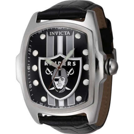 Invicta Men's Watch - NFL Las Vegas Raiders Quartz Silver and Black Dial | 45452 ,
