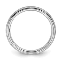 Sterling Silver Stackable Expressions Rhodium Step-down Ring | QSK183 ,