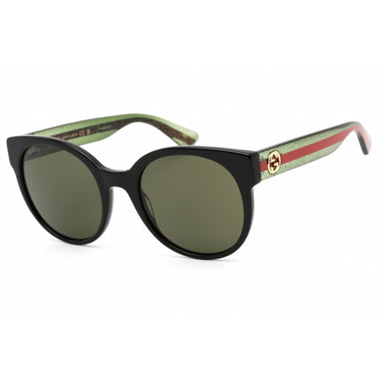 Gucci Men's Sunglasses - Black Acetate Round Full Rim Frame Green Lens | GG0035SN 002 ,