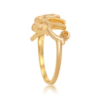 Sterling Silver GP XOXO Ring - W-9827 ,