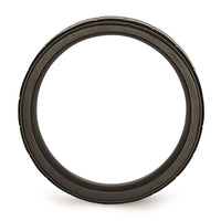 Titanium 9mm Black IP-plated Brushed & Polished Band | TB268 ,