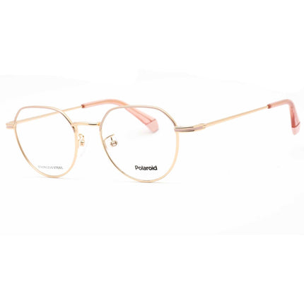 Polaroid Core Unisex Eyeglasses - Gold Pink Metal Geometric Frame | PLD D362/G 0EYR 00 ,