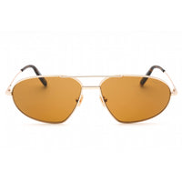 Tom Ford Men's Sunglasses - Shiny Rose Gold Metal Pilot Frame Brown Lens | FT0771 28E ,