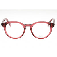 Police Women's Eyeglasses - Transparent Burgundy Plastic Round Frame | VPLF30 01CK ,