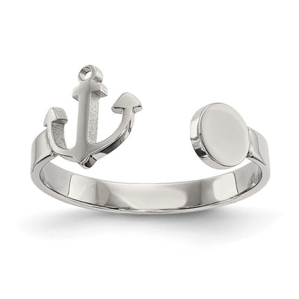 Stainless Steel Polished Adjustable Anchor Ring | SR623 ,