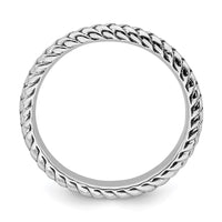 Sterling Silver Stackable Expressions Antiqued Ring | QSK801 ,