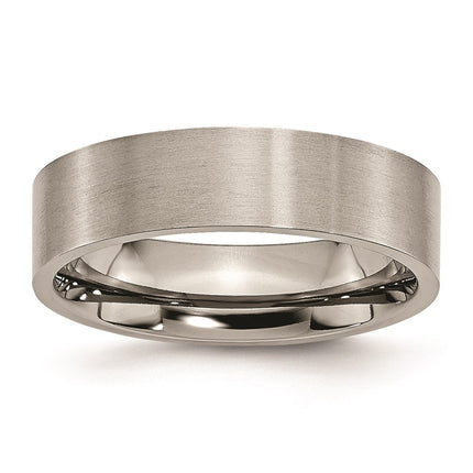 Titanium Flat 6mm Brushed Band | TB32 ,