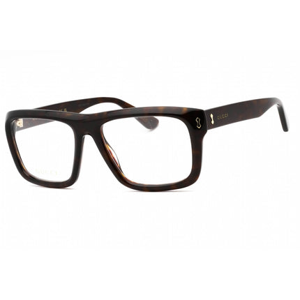 Gucci Men's Eyeglasses - Havana Plastic Full Rim Rectangular Shape Frame | GG1462O 002 ,