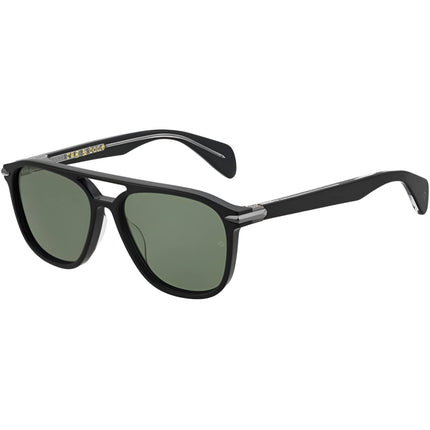 Rag and Bone Women's Sunglasses - Black Plastic Aviator Full Rim Frame | RNB5013/S 807 ,