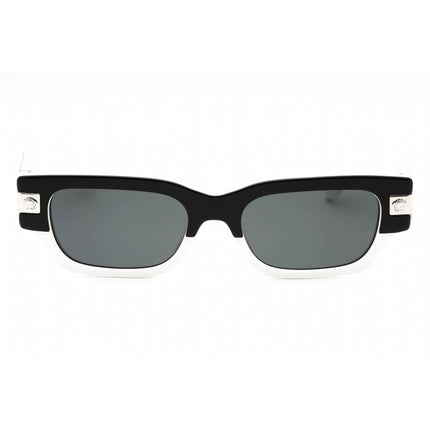 Versace Men's Sunglasses - Black/White Rectangular Half Rim Frame | 0VE4465 545987 ,