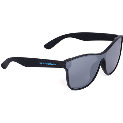 Technomarine Unisex Sunglasses - Carbon Fiber Frame Silver Mirror Lens | TMEW010-05 ,
