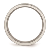 Titanium Grooved 8mm Satin and Polished Band | TB203 ,