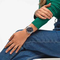Swatch Unisex Watch - The October Collection Cobalt Lagoon Chrono Blue Dial | YVS496 ,