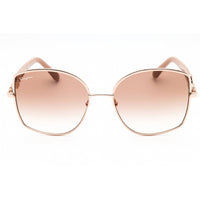Salvatore Ferragamo Women's Sunglasses - Rose Gold Metal Butterfly Frame | SF304S 772 ,