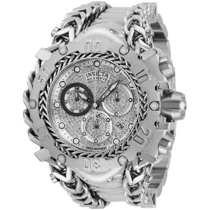 Invicta Men's Watch - Reserve Gladiator Silver Tone Pave and Gunmetal Dial | 34441 ,
