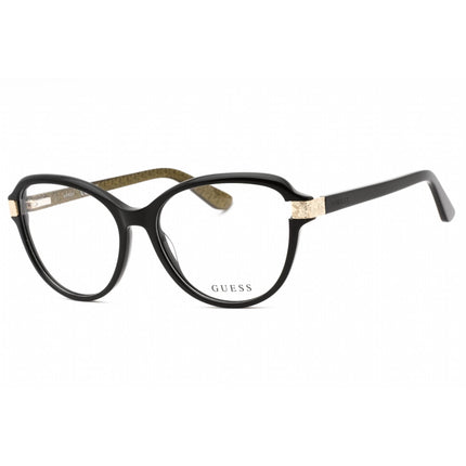Guess Women's Eyeglasses - Shiny Black Acetate Full Rim Cat Eye Frame | GU2955 001 ,