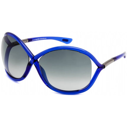 Tom Ford Women's Sunglasses - Shiny Blue Acetate Oversized Frame | FT0009 WHITNEY 90B ,