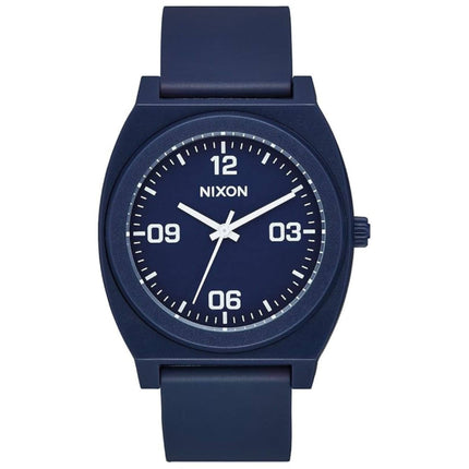 Nixon Men's Watch - The Time Teller Quartz Blue Dial Rubber Strap | A1248-3010 ,