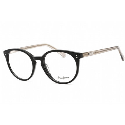 Pepe Jeans Women's Eyeglasses - Gloss Black Plastic Round Full Rim Frame | PJ3475 C5 ,