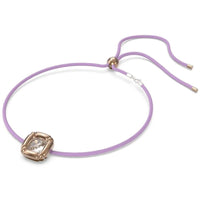 Swarovski Women's Necklace - Dulcis Purple Cord and Rose Gold Cushion Cut | 5622377 ,