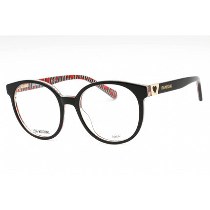 Moschino Love Women's Eyeglasses - Black Plastic Round Full Rim Frame | MOL584 0807 00 ,