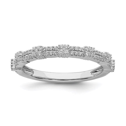 Sterling Silver Stackable Expressions White Topaz & Diamond Ring | QSK2151 ,