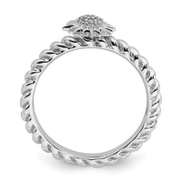 Sterling Silver Stackable Expressions Diamond Star Ring | QSK1857 ,