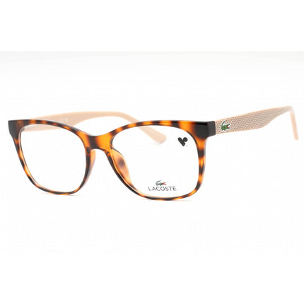 Lacoste Women's Eyeglasses - Havana Plastic Rectangular Full Rim Frame | L2767 214 ,