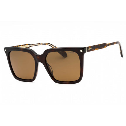 Polaroid Core Women's Sunglasses - Havana Square Full Rim Frame | PLD 4115/S/X 0086 SP ,