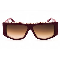 Guess Women's Sunglasses - Shiny Bordeaux Browline Frame Brown Lens | GU7914 69G ,