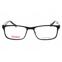 Hugo Men's Eyeglasses - Matte Black Metal Rectangular Full Rim Frame | HG 0151 0003 00 ,