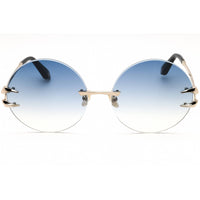 Roberto Cavalli Women's Sunglasses - Light Gold Metal Round Full Rim | SRC006 594B ,