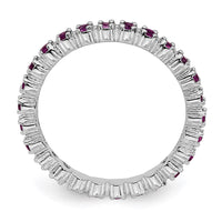 Sterling Silver Stackable Expressions Rhodolite Garnet Ring | QSK355 ,