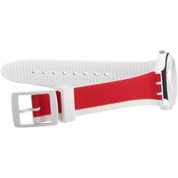 Swatch Unisex Watch - Redtwist Quartz Red and White Silicone Rubber Strap | GW208 ,