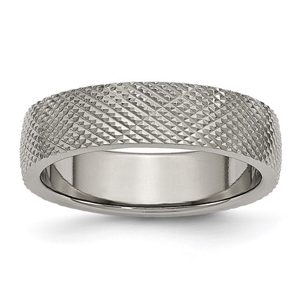 Titanium 6mm Textured Band | TB338 ,