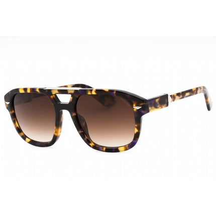 Police Men's Sunglasses - Shiny Havana Acetate Square Full Rim Frame | SPLL19M 0744 ,