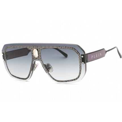 Philipp Plein Unisex Sunglasses - Semi-Gloss Black Shield Shape Frame | SPP050 0541 ,