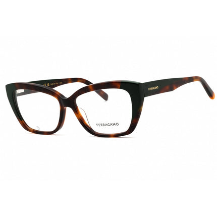 Salvatore Ferragamo Women's Eyeglasses - Tortoise/Dark Green Full Rim | SF2938N 220 ,