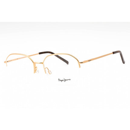 Pepe Jeans Women's Eyeglasses - Gold Metal Geometric Half Rim Frame | PJ1322 C1 ,